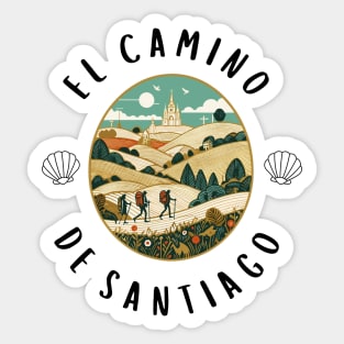 Buen Camino! El Camino de Santiago de Compostela - The Way of Saint James - Peregrino Pilgrim - Camino Frances Ingles Primitivo Shirt, Hoodie, Mug, Tote, Souvenir, etc Sticker